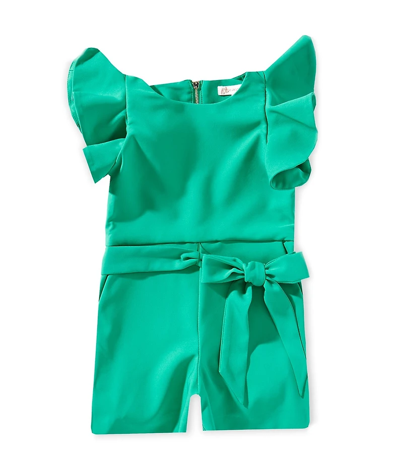 GB Social Little Girls Tiered Ruffle Sleeve Romper