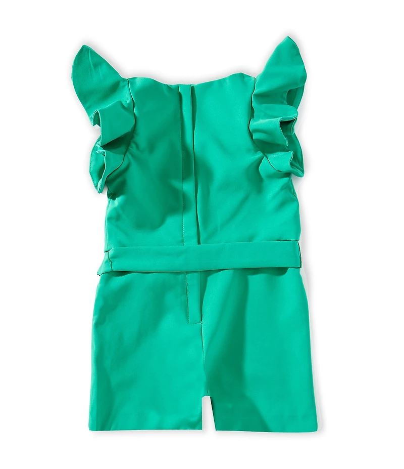 GB Social Little Girls Tiered Ruffle Sleeve Romper