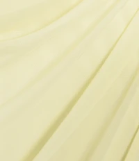 GB Social One Shoulder Sleeveless Mesh Ruched Full Length Prom Dress