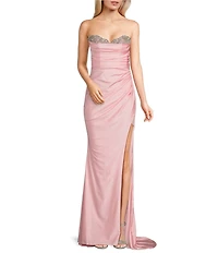 GB Social Peak A Boo With Slit Full Length Dress