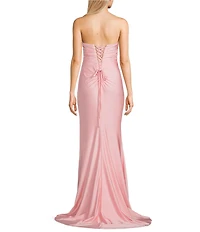 GB Social Peak A Boo With Slit Full Length Dress