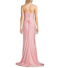 GB Social Peak A Boo With Slit Full Length Dress