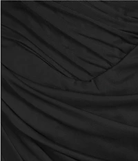 GB Social Ruched Mesh Corset Back Mini Dress