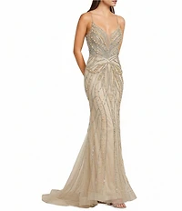 GB Social Strapless Sweetheart Pearl All Over Beading Full Length Dress