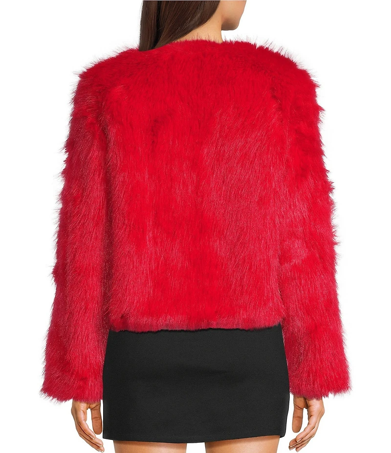 GB Solid Bright Faux Fur Jacket