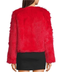 GB Solid Bright Faux Fur Jacket