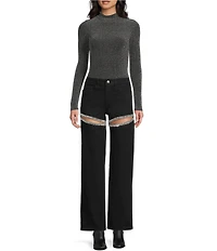 GB Sparkle Mock Neck Bodysuit