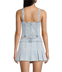 GB Square Neck Sleeveless Denim Tank
