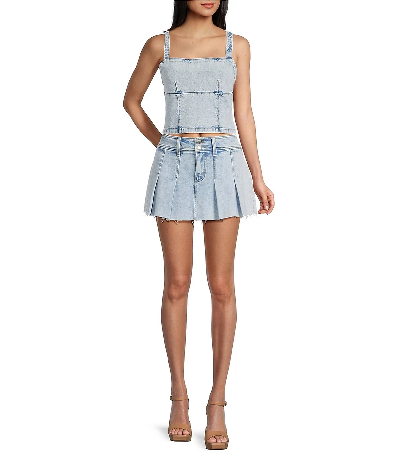 GB Square Neck Sleeveless Denim Tank