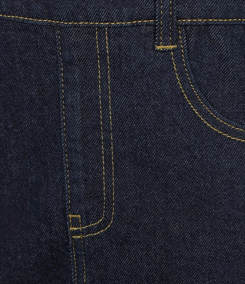 GB Strapless Denim Midi Dress