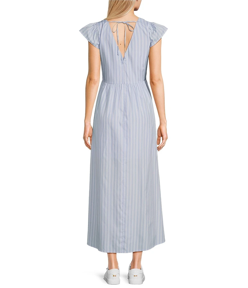 GB Stripe Poplin Maxi Dress