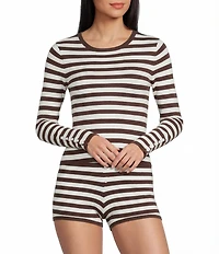 GB Striped Long Sleeve Coordinating Knit Sweater Top
