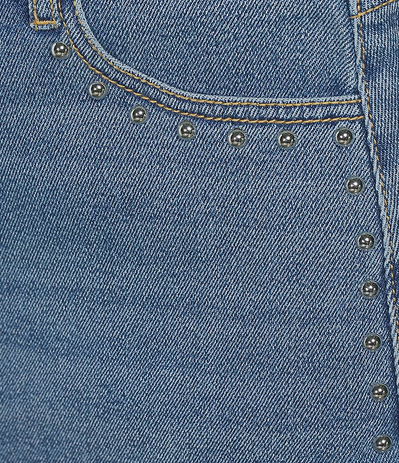 GB Studded Denim Mini Skirt