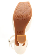 GB Super-Model Leather Square Toe Platform Sandals