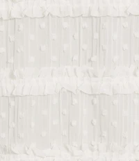 GB Swiss Dot Button Front Ruffled Coordinating Top