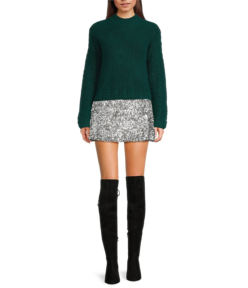 GB Tear Drop Sequin Mini Skirt