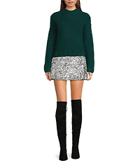 GB Tear Drop Sequin Mini Skirt