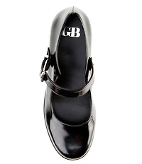 GB This-Love Patent Lugged Platform Mary Jane Pumps