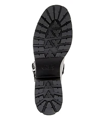 GB This-Love Patent Lugged Platform Mary Jane Pumps