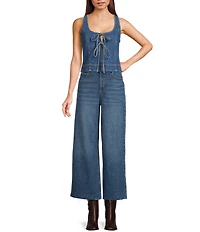 GB Tie Front Denim Tank Top