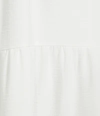 GB Tie Neck Short Sleeve Tiered Maxi Dress