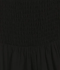 GB Tie Shoulder Linen Blend Midi Dress