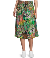GB Tropical Floral Coordinating Midi Skirt