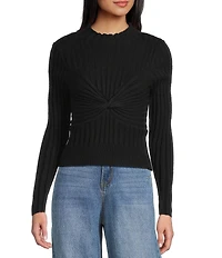 GB Twist Front Ribbed Sweater