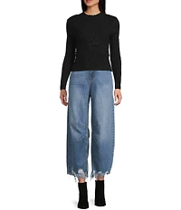 GB Twist Front Ribbed Sweater