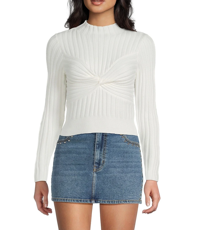 GB Twist Front Ribbed Sweater