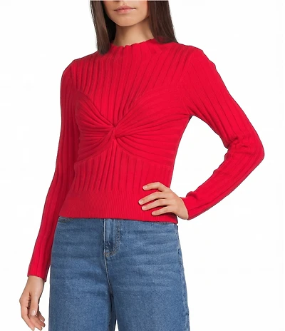 GB Twist Front Ribbed Sweater