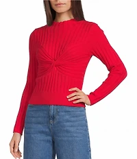 GB Twist Front Ribbed Sweater