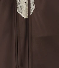 GB V-Neck Lace Slip Long Dress