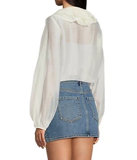 GB V-Neck Long Sleeve Ruffle Top