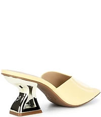 GB Vibe-Check Leather Sculpted Heel Slide Sandals