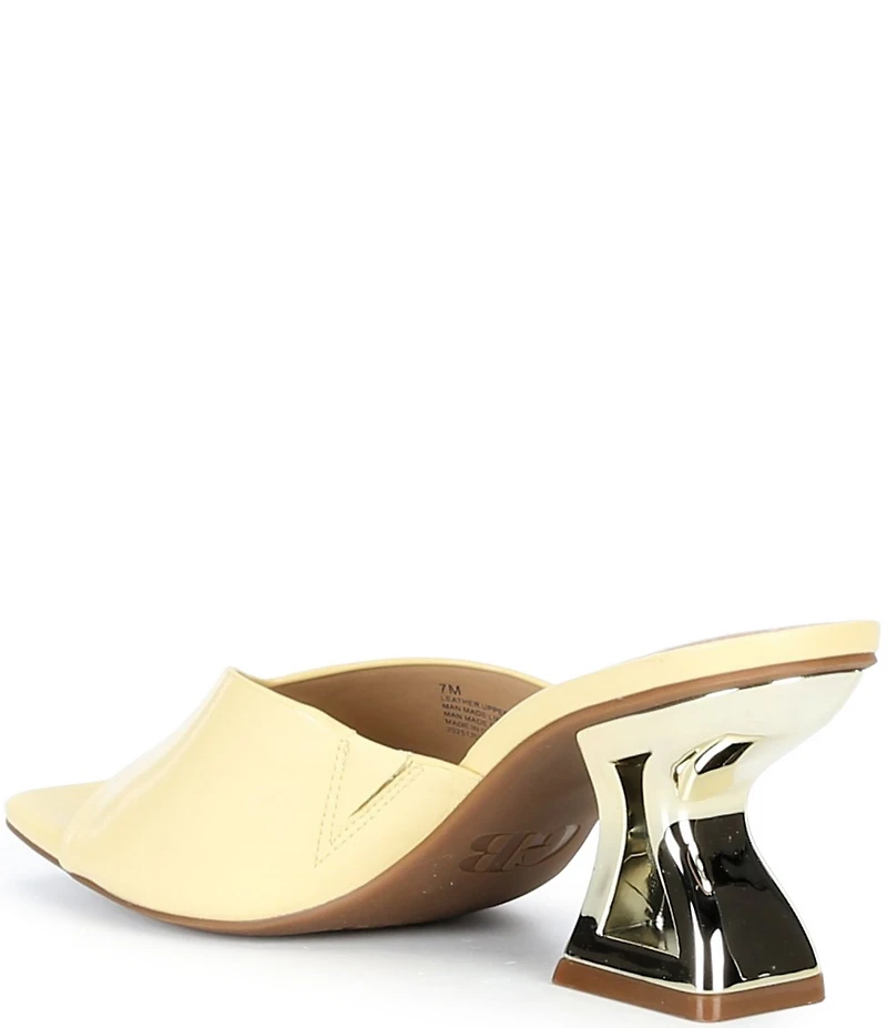 GB Vibe-Check Leather Sculpted Heel Slide Sandals