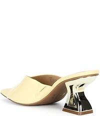 GB Vibe-Check Leather Sculpted Heel Slide Sandals