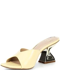 GB Vibe-Check Leather Sculpted Heel Slide Sandals