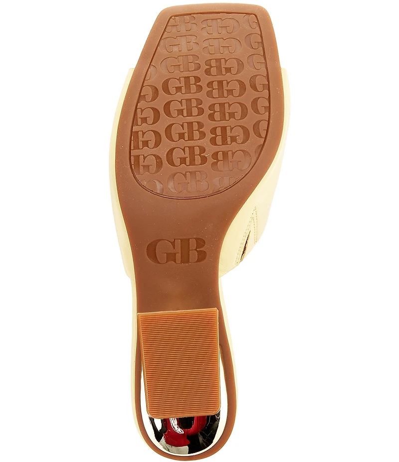 GB Vibe-Check Leather Sculpted Heel Slide Sandals