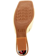 GB Vibe-Check Leather Sculpted Heel Slide Sandals