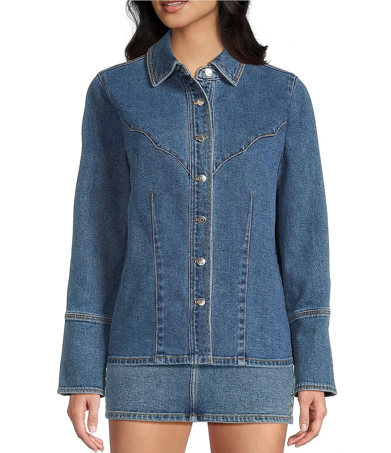 GB Western Denim Button Up Shirt