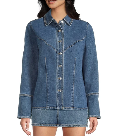 GB Western Denim Button Up Shirt