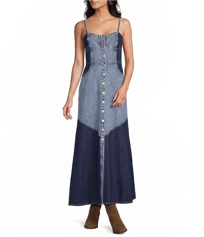 GB Western Denim Maxi Dress