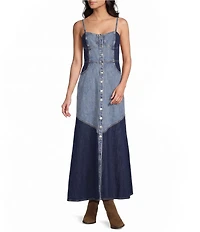 GB Western Denim Maxi Dress