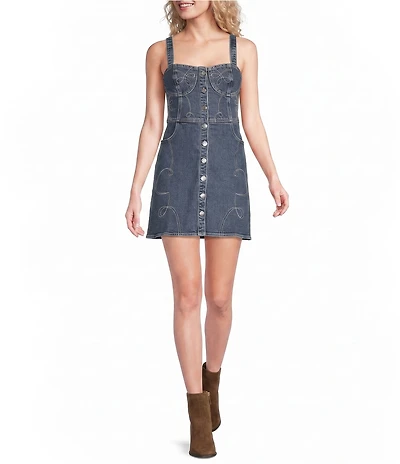 GB Western Embroidered Mini Dress