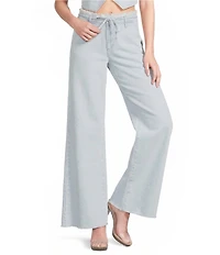 GB Coordinating Wide Leg Tie Waist Denim Pants