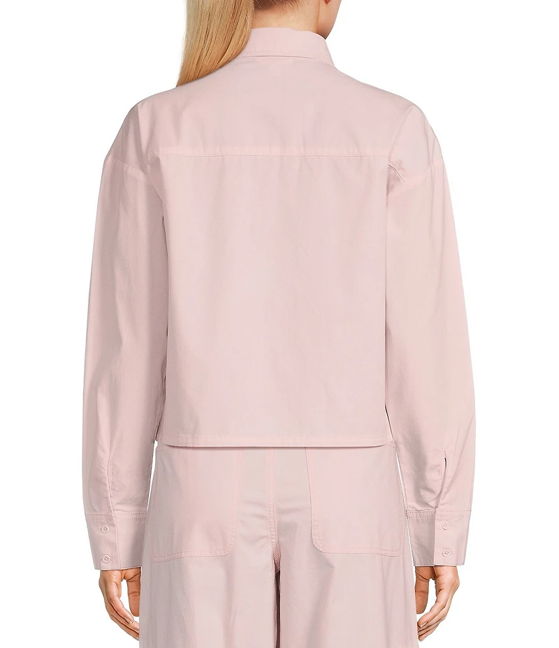 GB Woven Button-Front Cargo Coordinating Top