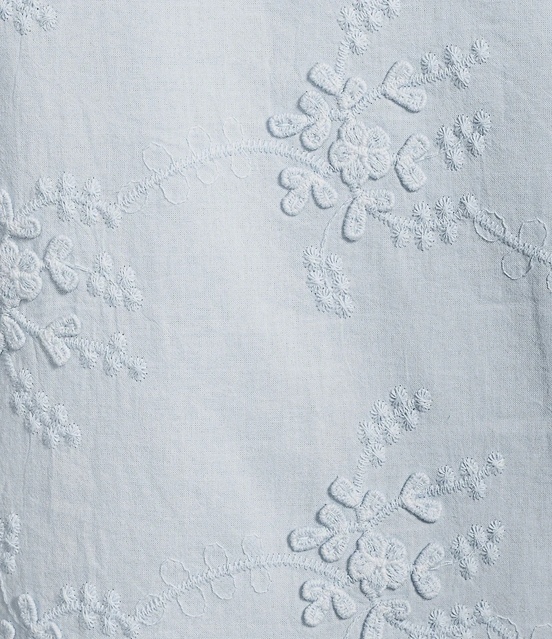 GB Woven Tie Front 3D Lace Coordinating Top