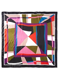 Gemma Layne Abstract Geometric Silk Square Scarf