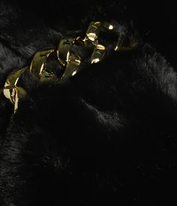 Gemma Layne Chain Pull Through Faux Fur Neck Wrap